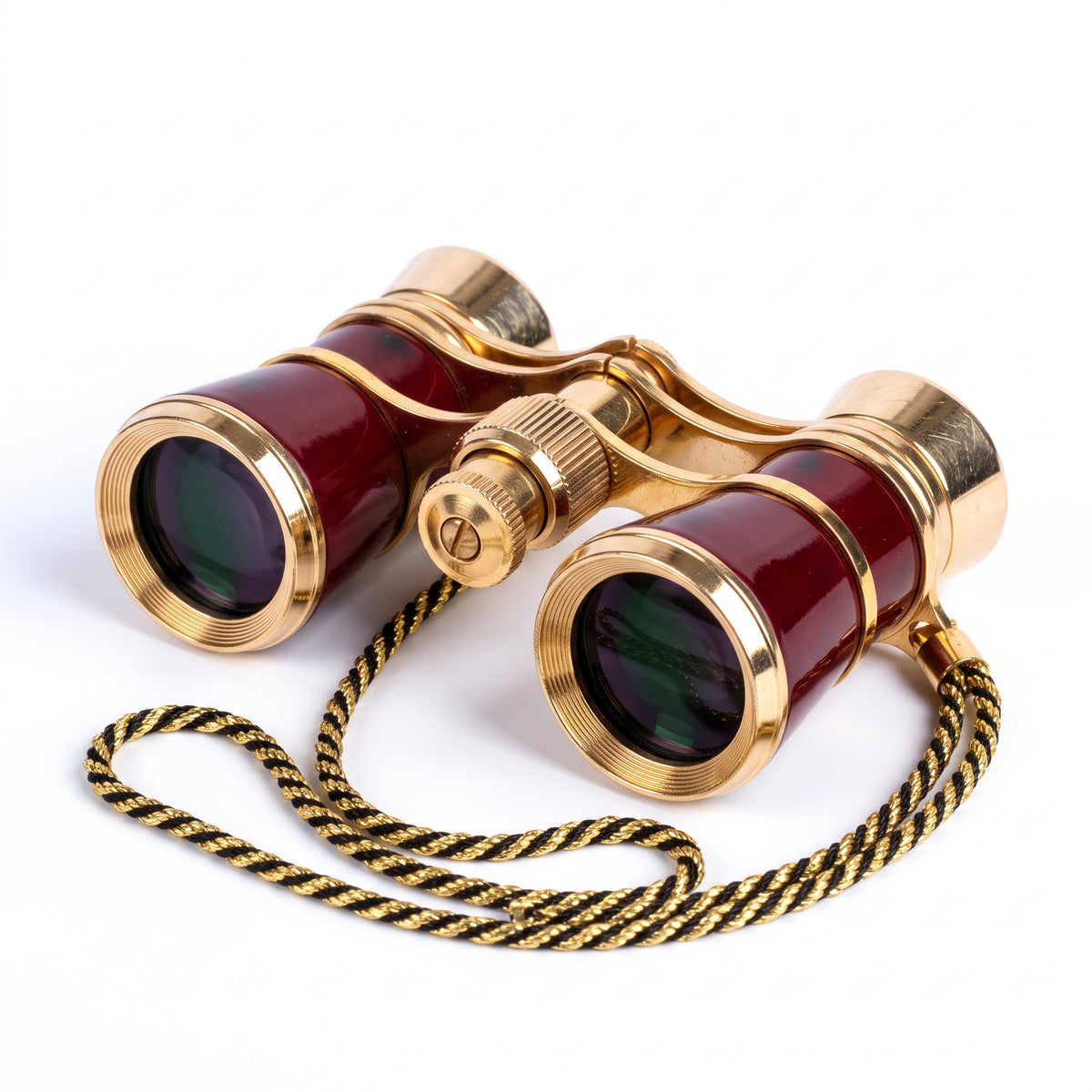 Jumelles de théâtre 3x25 Scène rouges et dorées avec chaînette